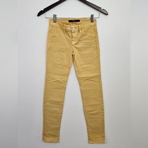J Brand Girls Lemon Tart Yellow Skinny Jeans Size 10